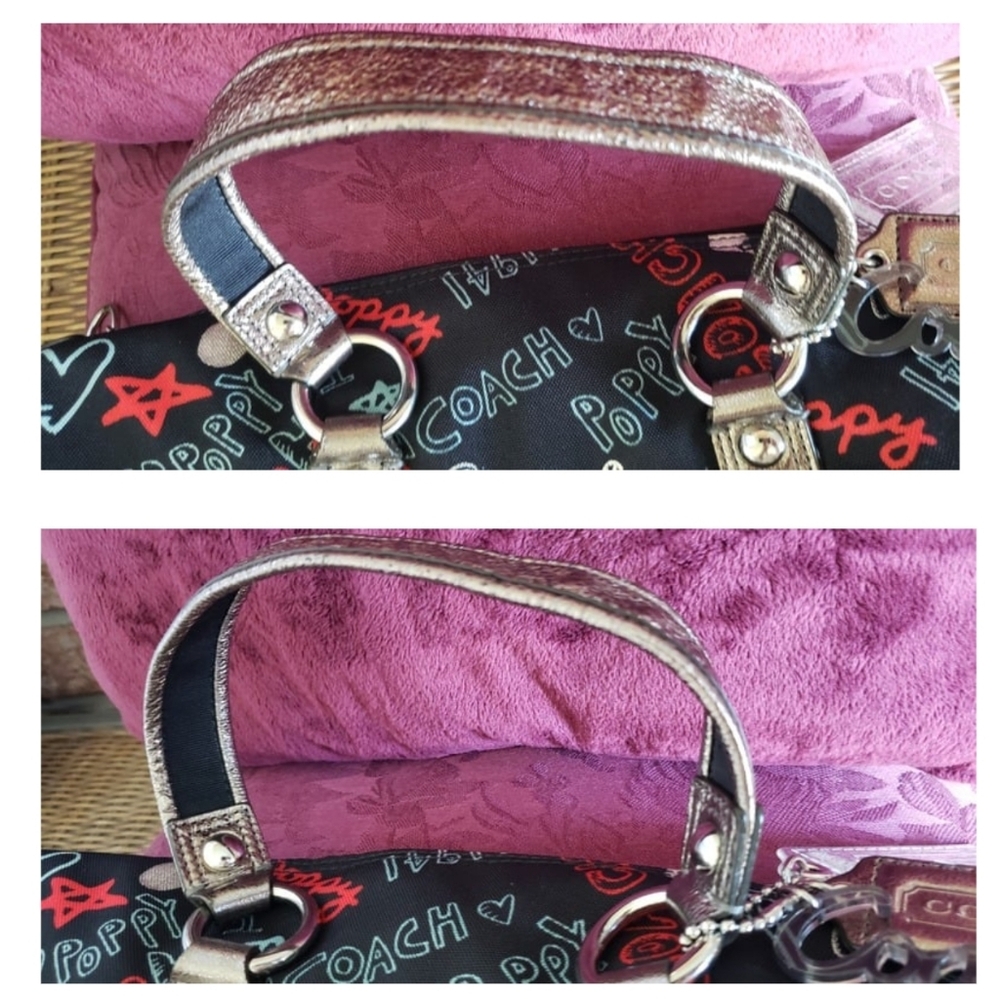 ■RESERVED■for @damother1985 EUC/Coach Poppy Lurex Luxey Glam Satchel, Metallic - Picture 7 of 16